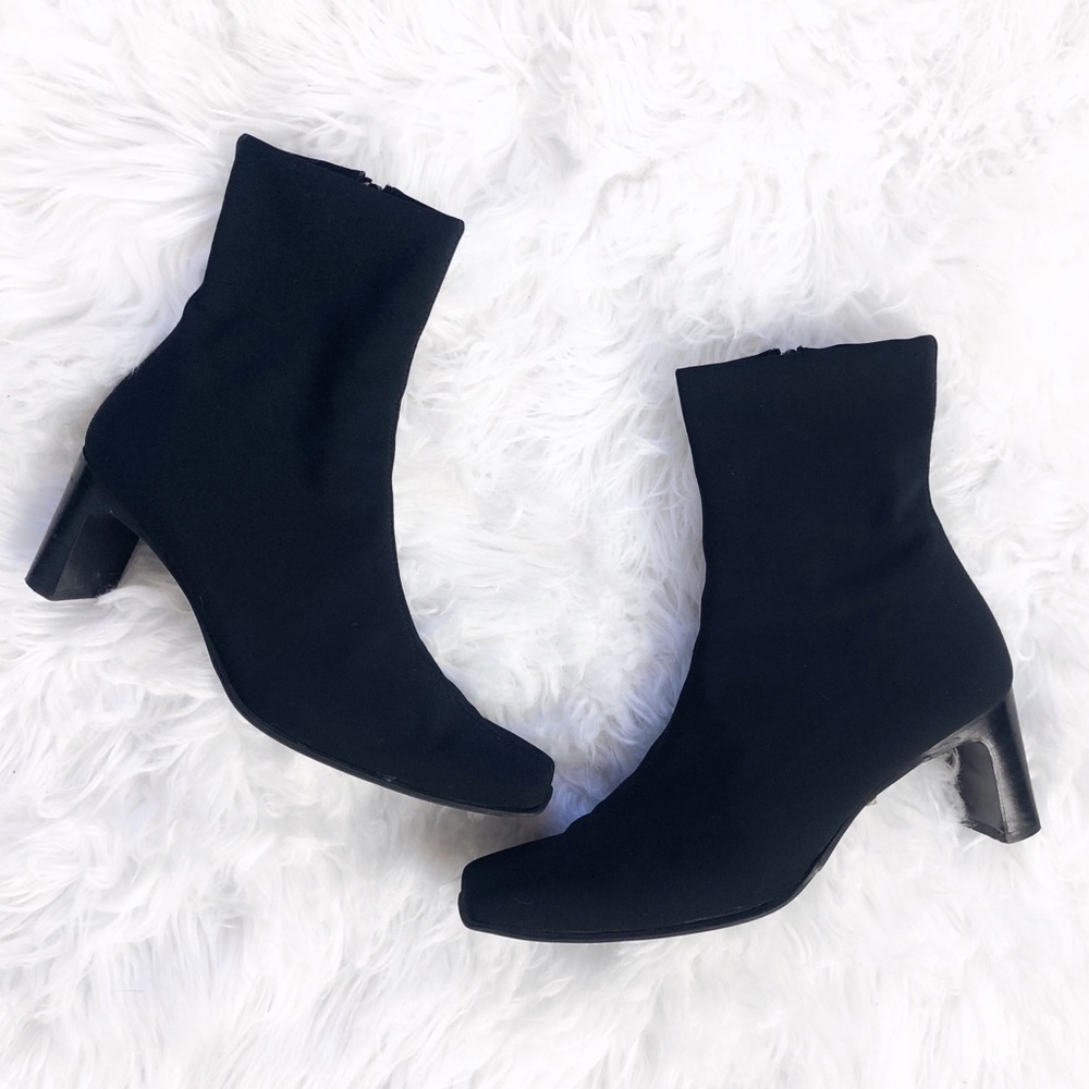 SALE Paul Green | Black Stretch Microfiber Booties